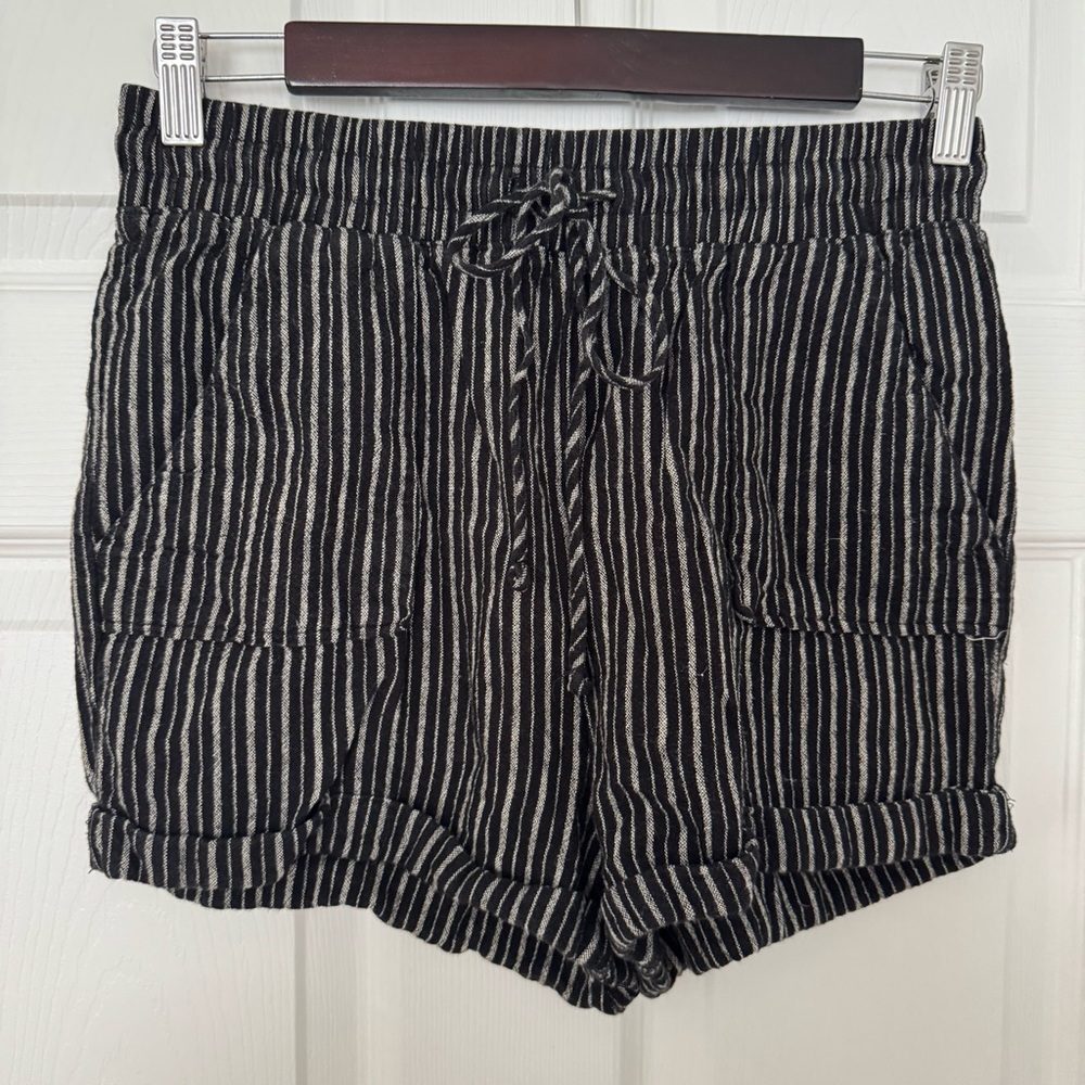 Forever 21 Black and White Striped Shorts